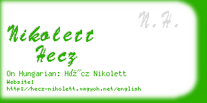 nikolett hecz business card